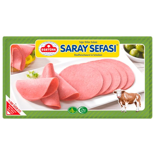 Egetürk Rindfleischwurst in scheiben 125g
