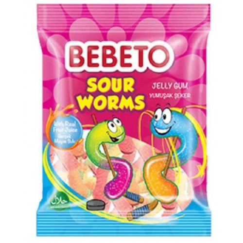 Bebeto Sour Worms 80g