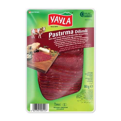 Yayla Rinderformfleischschinken nach türkischer Art Pastirma 80g