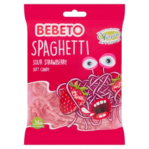 Bebeto Fruchtgummi Spaghetti-Erdbeere 80g