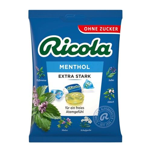 Ricola Bonbons Menthol extra stark zuckerfrei 50g
