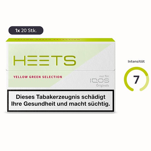 IQOS HEETS Yellow Green Tobacco Sticks 1 x 20 Stück