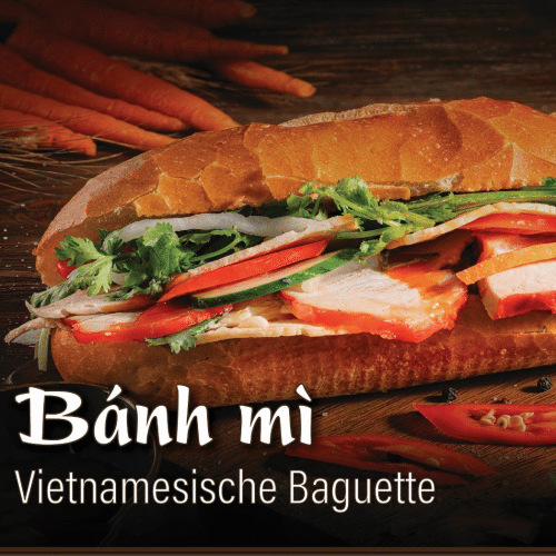 Vietnamesisches Baguette mit frittierten Garnelen