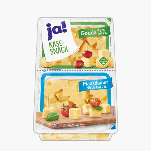 Ja! Käsesnacks Gouda & Maasdamer 220g