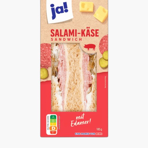 Ja! Sandwich Salami-Käse 185g