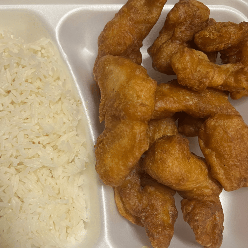 Knuspriger Fisch nach Szenchuan Art (scharf)