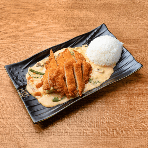 Erdnusssauce mit Chicken Katsu