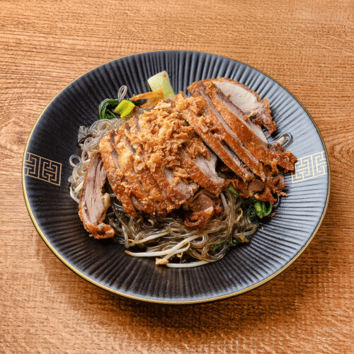 Gebratene Glasnudeln mit Ente