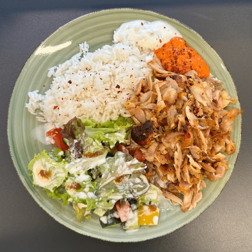 Döner Box mit Reis und Salat