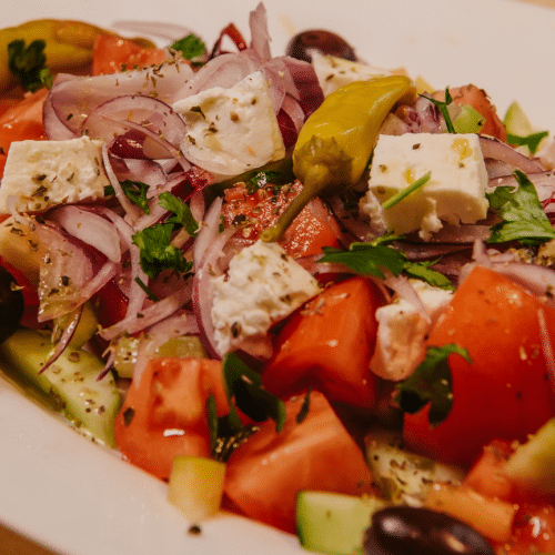 Beilagensalat Choriatiki (vegetarisch, glutenfrei)