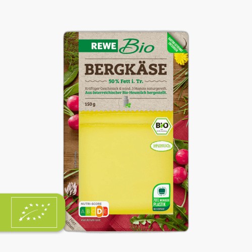Rewe Bio Bergkäse Scheiben 50% 150g