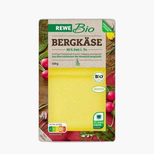 Rewe Bio Bergkäse Scheiben 50% 150g