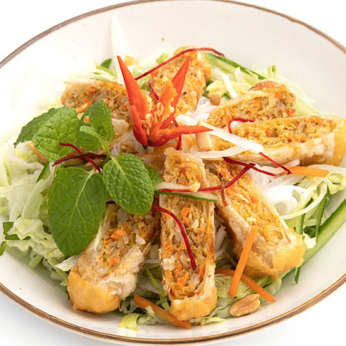 Bun Nam Bo - Nem Saigon-Frühlingsrollen mit Hähnchen