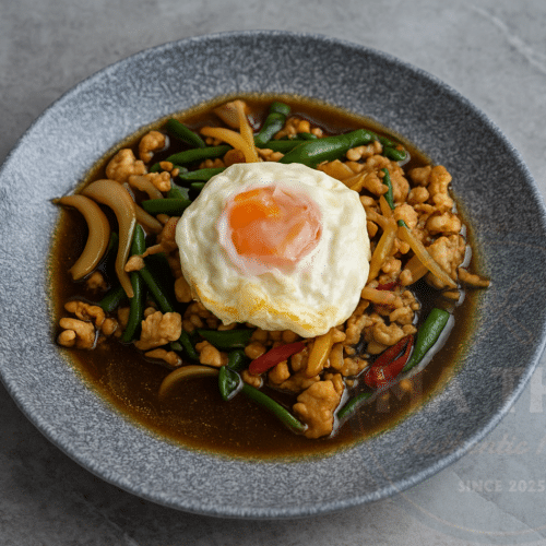 Gai Phad Gra Prau Spezial (sehr scharf)
