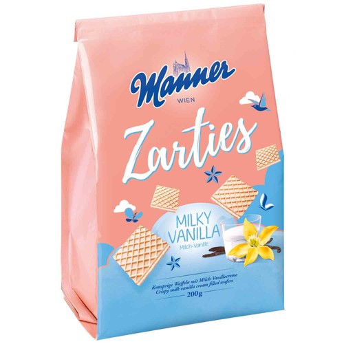 Manner Zarties Milky Vanilla Waffeln 200g