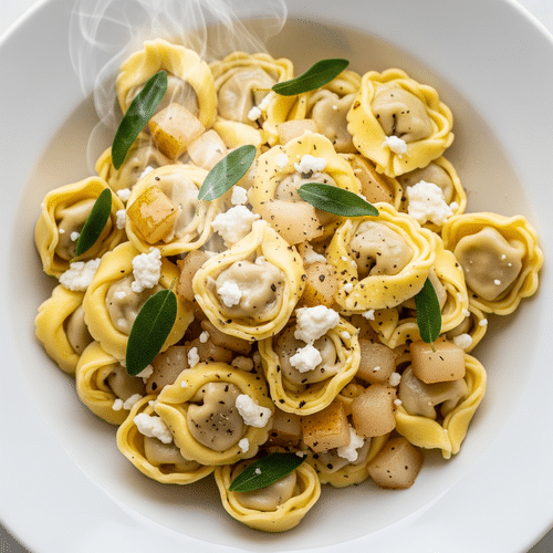 Tortellini mit Birnen-Ziegenkäse-Füllung