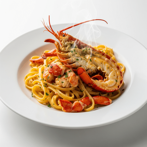 Taglierini mit halbem Hummer
