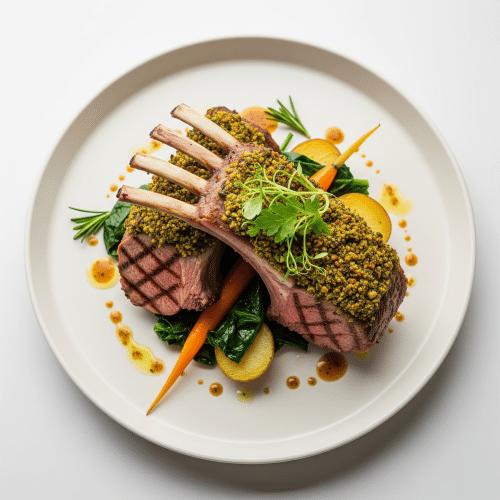Lammkarree mit Kräuterkruste (halal)
