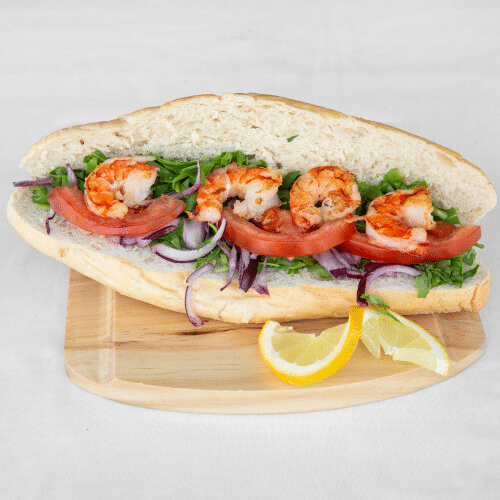 Grill Garnelen im Brot