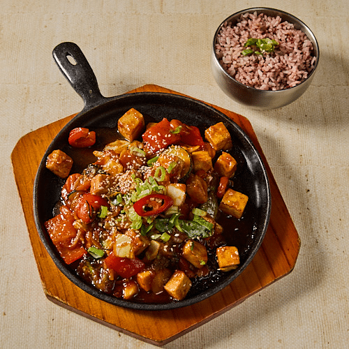 Spicy Tofu Bokkeum (scharf, vegetarisch)
