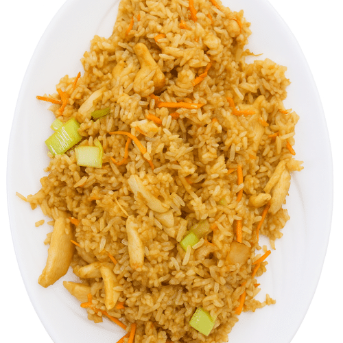 Gebratener Reis mit Hühnerfleisch,