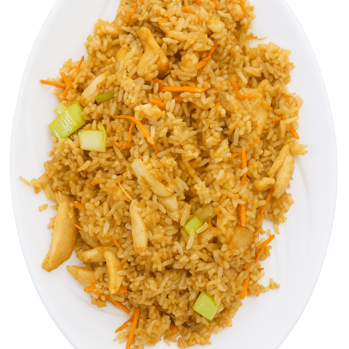 Gebratener Reis mit Hühnerfleisch,