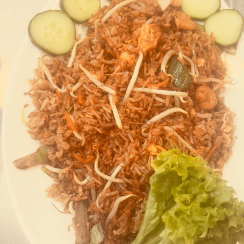 Gebratener Reis mit Krabben,