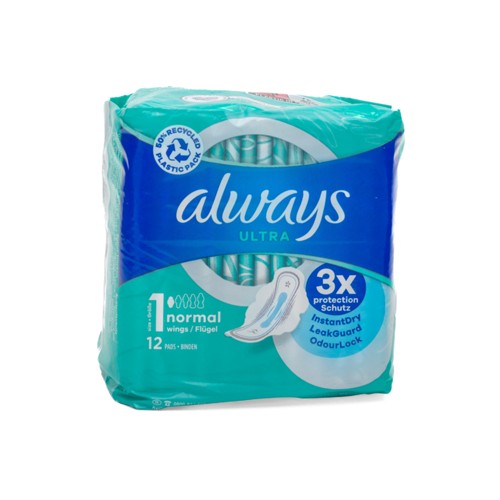 Always Binde normal mit Flügeln 12 Stück   