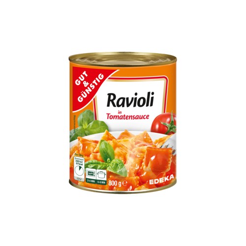 Gut & Günstig  Ravioli in Tomatensauce 800g 