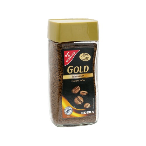 Gut & Günstig Gold löslicher Bohnenkaffee klassisch 100g 
