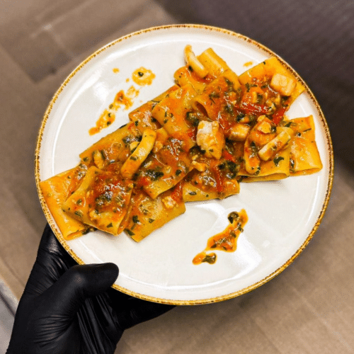 Paccheri mit Fischragout