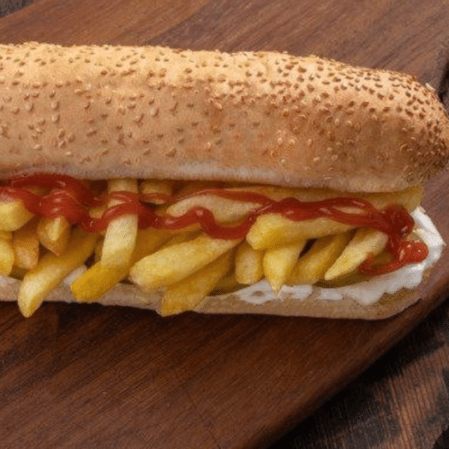 Bratkartoffeln-Halloumi-Sandwich