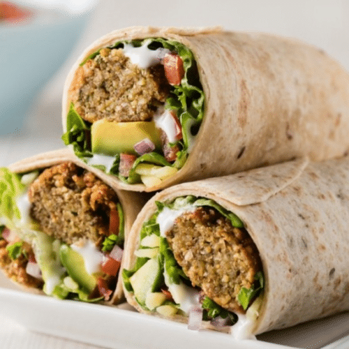 Falafel-Pommes frites-Sandwich