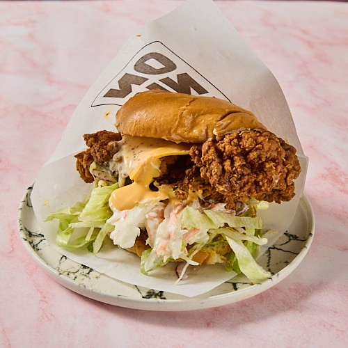 The Fabulous Korean Fried  Chicken Burger Lunch