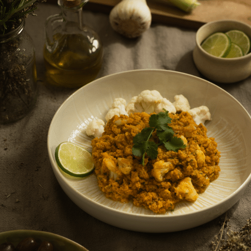 Rote Linsen Blumenkohl (vegan)
