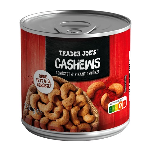 TRADER JOE'S Cashews geröstet & pikant gewürzt 150g