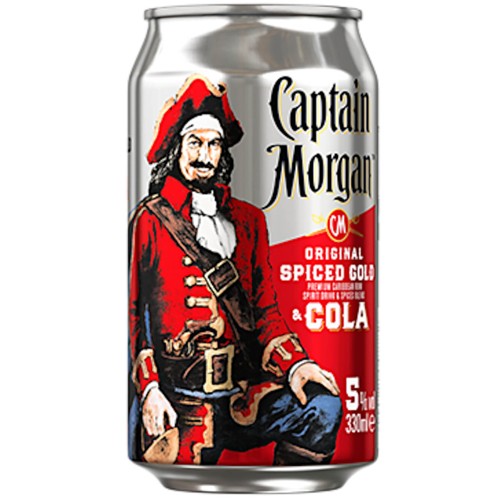 Captain Morgan Spiced Gold Rum & Cola 0.33l (EINWEG)