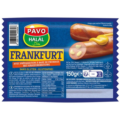 Pava Wurst mit Käse 150g