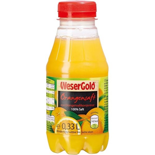 Wesergold Orangensaft 0.33l (EINWEG)