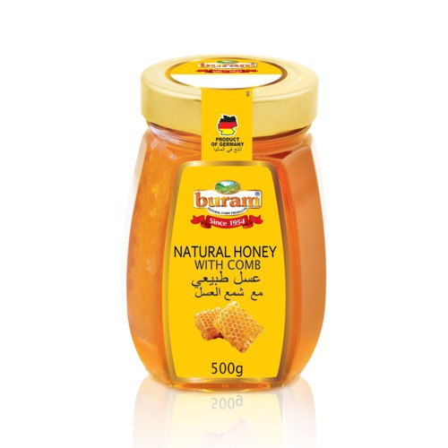 Buram Naturhonig mit Wabe 500g