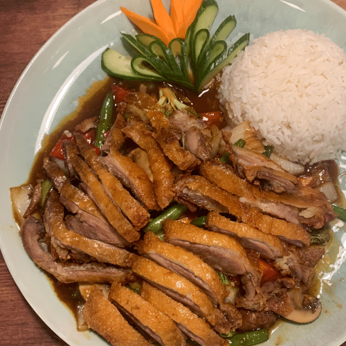 Knusprige Ente Chop Suey