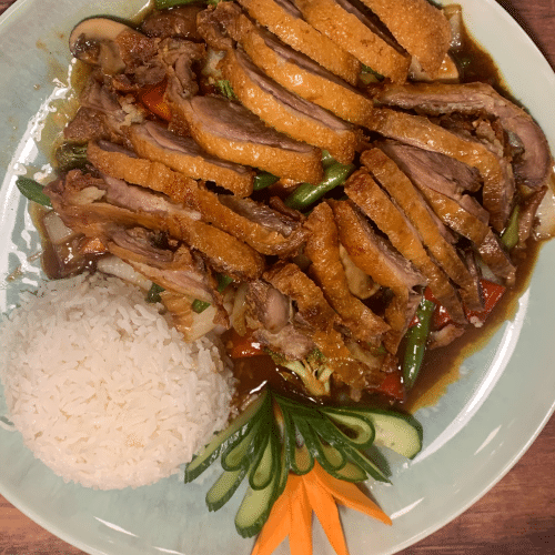 Knusprige Ente Szechuan Art (scharf)