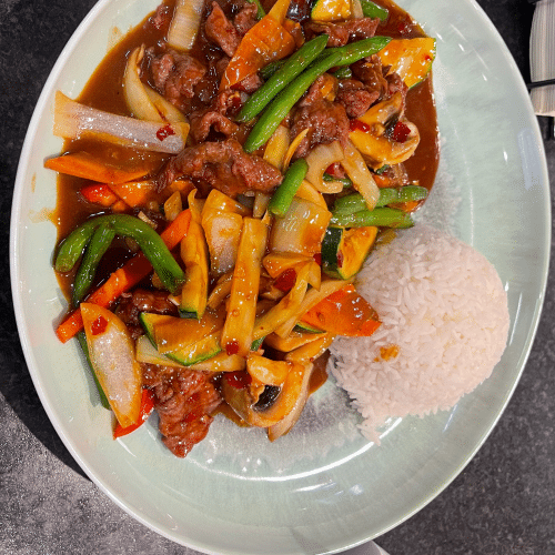 Rindfleisch Gong Bao Art (scharf)