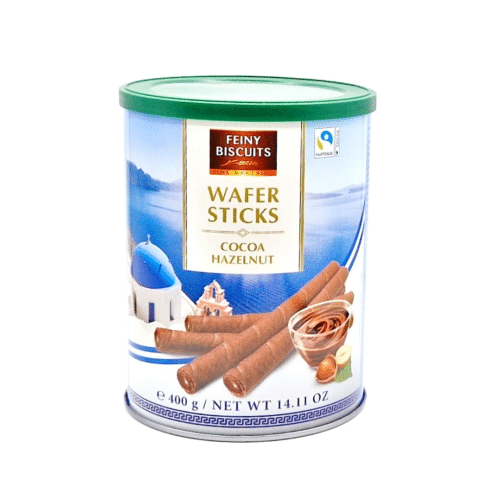 Waffelröllchen mit Kakao- Haselnusscreme 400g