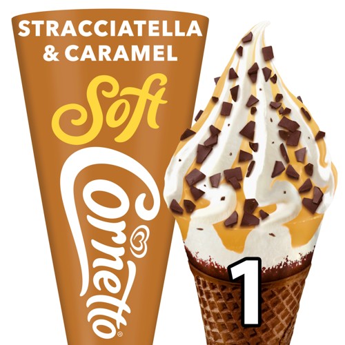 Cornetto Soft Stracciatella & Caramel Eiscreme 0.14l 