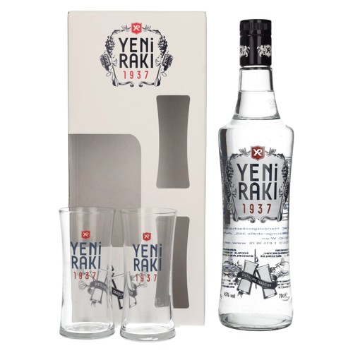 Yeni Raki in Geschenkbox mit 2 Gläsern 0.7l