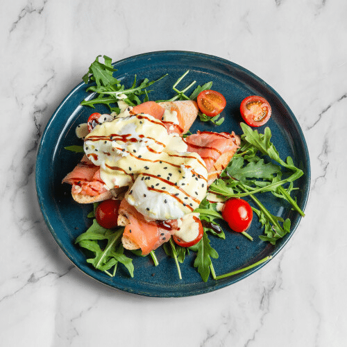 Eier Benedict mit Lachs