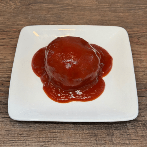 Frikadelle mit Ketchup