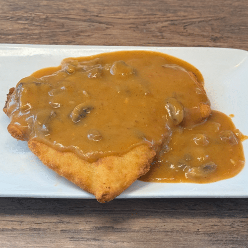 Hähnchenschnitzel mit Jägersauce
