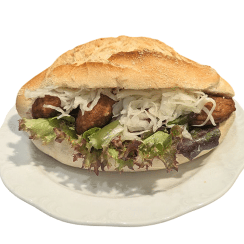 Baguettebrötchen mit Frikadelle und Sauerkraut 200g